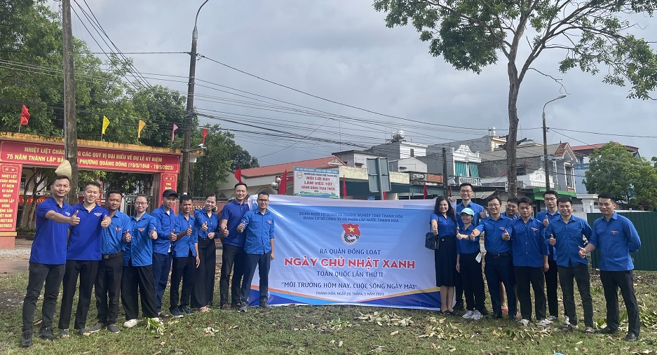 Tuổi trẻ Đoàn Khối Cơ quan và Doanh nghiệp tỉnh đồng loạt ra quân  hưởng ứng “Ngày Chủ nhật xanh” toàn quốc lần thứ hai, năm 2023.